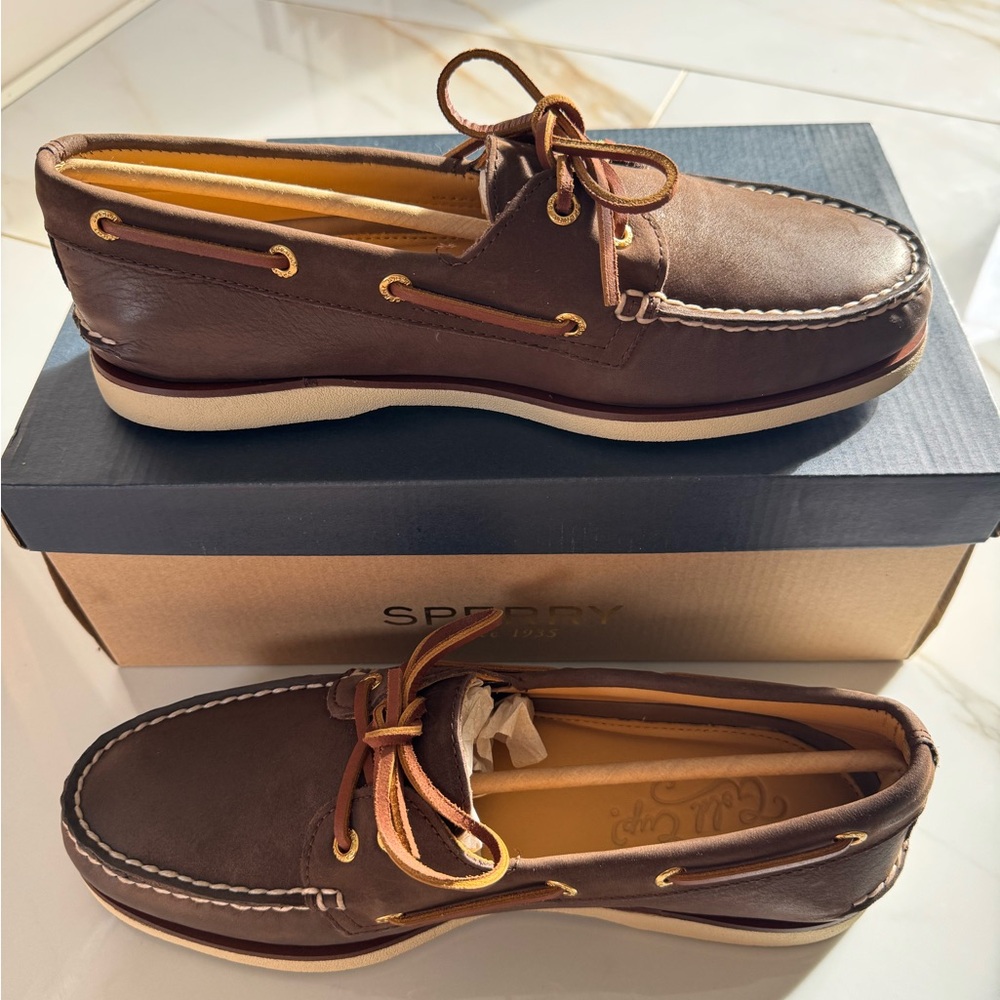 Sperry Gold Cup Authentic Original Boat Shoe in Brown - Picture 3 of 5